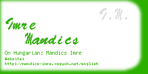 imre mandics business card